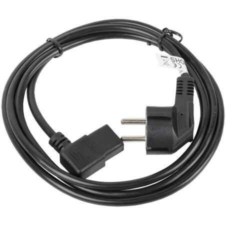 Lanberg CA-C13C-12CC-0030-BK cable de transmisión Negro 3 m CEE7/7 IEC 320
