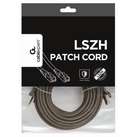 Gembird PP6A-LSZHCU-BK-10M cable de red Negro Cat6a S/FTP (S-STP)