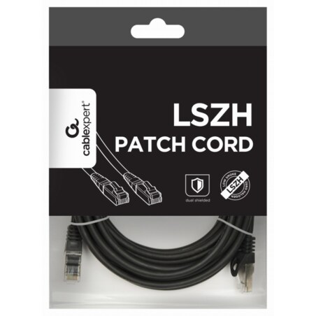 Gembird PP6A-LSZHCU-BK-5M cable de red Negro Cat6a S/FTP (S-STP)