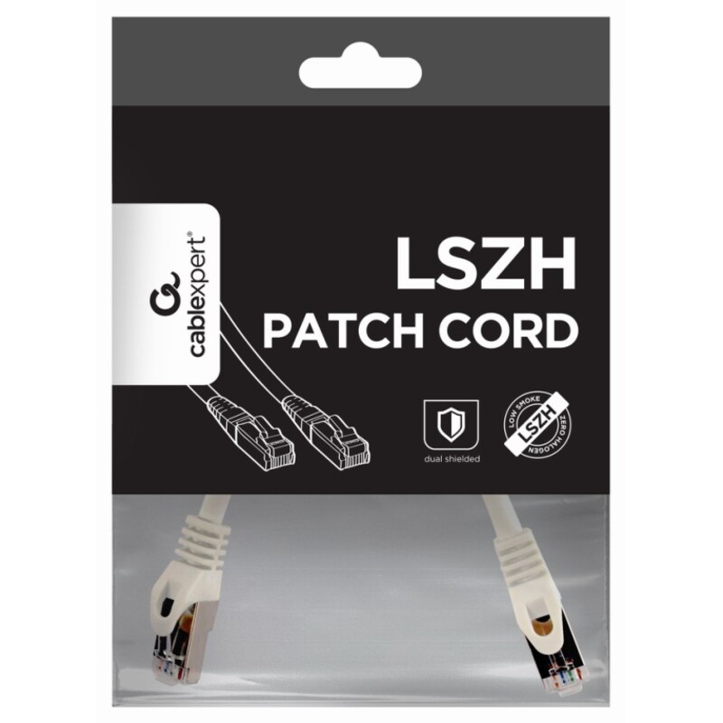 Gembird PP6A-LSZHCU-W-0.25M cable de red Blanco 0,25 m Cat6a S/FTP (S-STP)