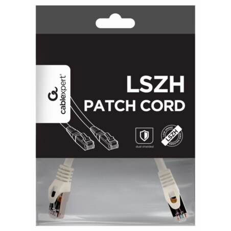 Gembird PP6A-LSZHCU-W-0.25M cable de red Blanco 0,25 m Cat6a S/FTP (S-STP)