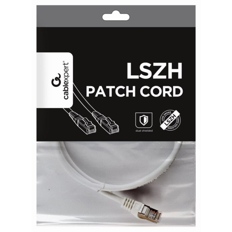 Gembird PP6A-LSZHCU-W-1M cable de red Blanco Cat6a S/FTP (S-STP)