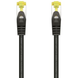 AISENS Cable De Red Latiguillo RJ45 LSZH Cat.7 600 MHz S/FTP PIMF AWG26, Negro, 1.0 m