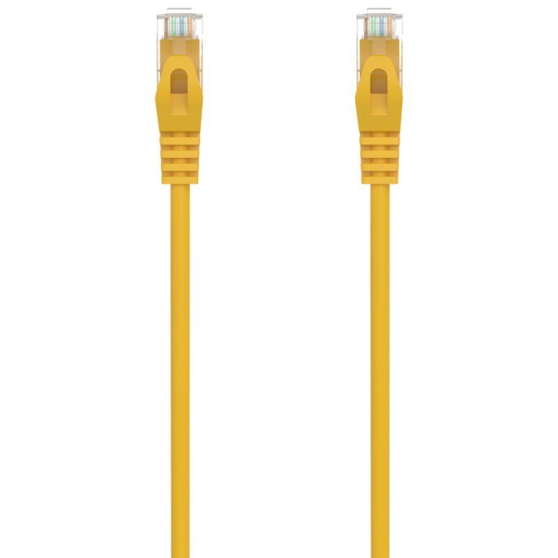 AISENS Cable de Red Latiguillo RJ45 LSZH Cat.6A 500 Mhz UTP AWG24, Amarillo, 1.0M