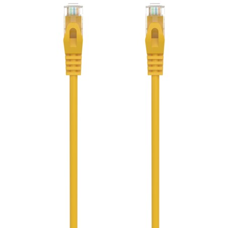 AISENS Cable de Red Latiguillo RJ45 LSZH Cat.6A 500 Mhz UTP AWG24, Amarillo, 1.0M