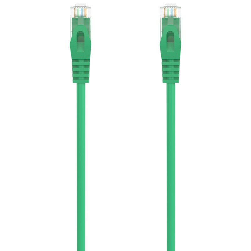 AISENS Cable de Red Latiguillo RJ45 LSZH Cat.6A 500 Mhz UTP AWG24, Verde, 1.0M