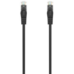 AISENS Cable de Red Latiguillo RJ45 LSZH Cat.6A 500 Mhz UTP AWG24, Negro, 0.5M