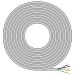 AISENS Cable de Red RJ45 Cat.6 UTP Rigido AWG23 CCA (aleacion), Gris, 100 m