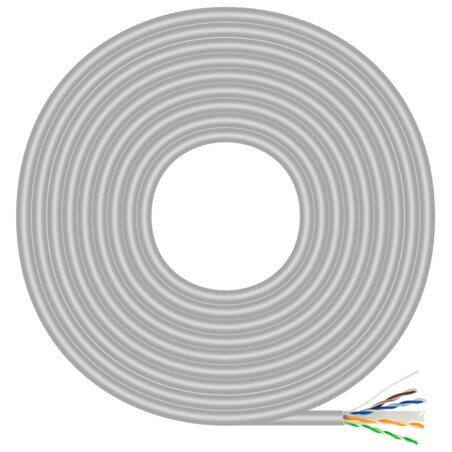 AISENS Cable de Red RJ45 Cat.6 UTP Rigido AWG23 CCA (aleacion), Gris, 100 m