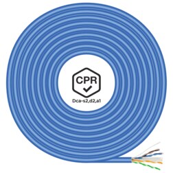 AISENS Cable de Red RJ45 LSZH CPR Dca CAT.6 UTP AWG24, Azul, 100 m