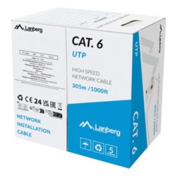 Lanberg LCU6-15CC-0305-S cable de red Gris 305 m Cat6 U/UTP (UTP)