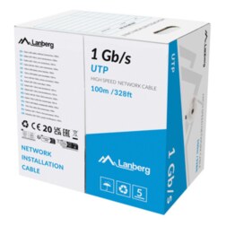 Lanberg LCU6-10CC-0100-S cable de red Gris 100 m U/UTP (UTP)