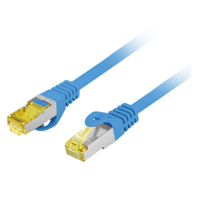 Lanberg PCF6A-10CU-0050-B cable de red Azul 0,5 m Cat6a S/FTP (S-STP)
