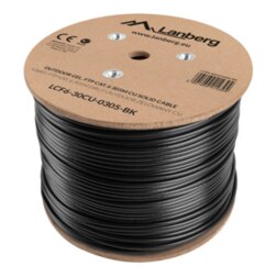 Lanberg LCF6-30CU-0305-BK cable de red Negro 305 m Cat6