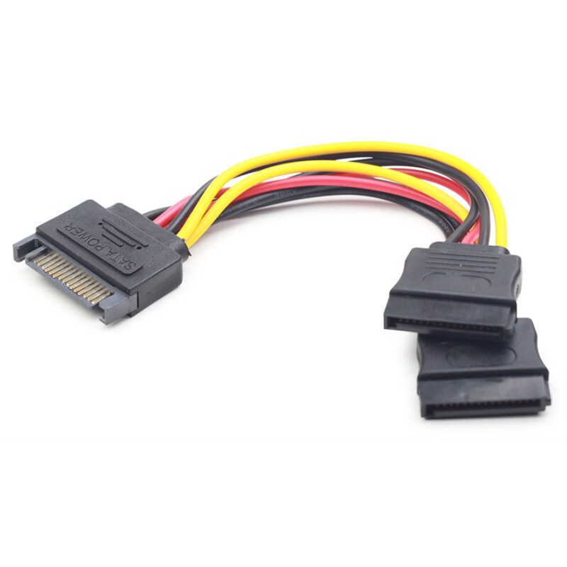 Gembird CC-SATAM2F-01 cable de SATA 0,15 m SATA de 15 pines 2 x SATA de 15 pines Multicolor