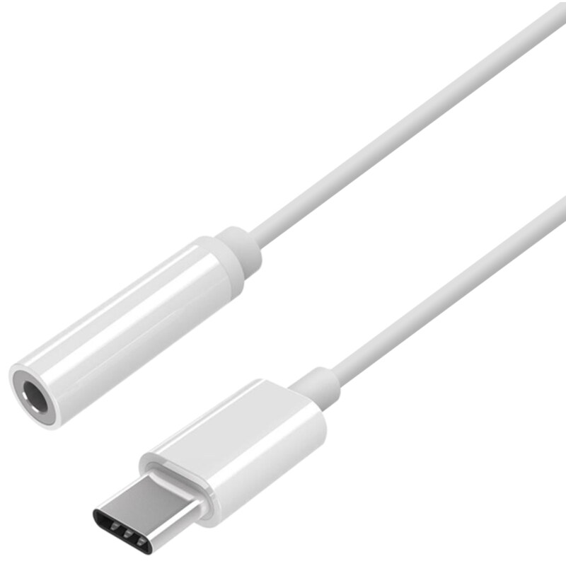 AISENS Conversor USB-C a audio estilo Apple, USB-C/M-Jack 3.5/H, Blanco, 15 cm