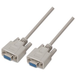 AISENS A112-0066 cable de serie Beige 1,8 m DB9