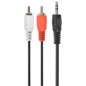 Gembird 2.5m, 3.5mm/2xRCA, M/M cable de audio 2,5 m 3,5mm Negro, Rojo, Blanco