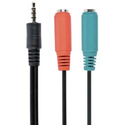 Gembird CCA-417 cable de audio 0,2 m 3,5mm 2 x 3.5mm Negro