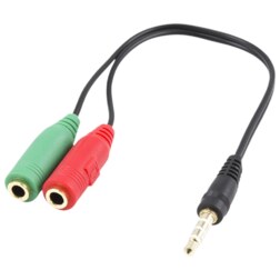 Ewent EC1640 cable de audio 0,15 m 3,5mm 2 x 3.5mm Negro, Verde, Rojo