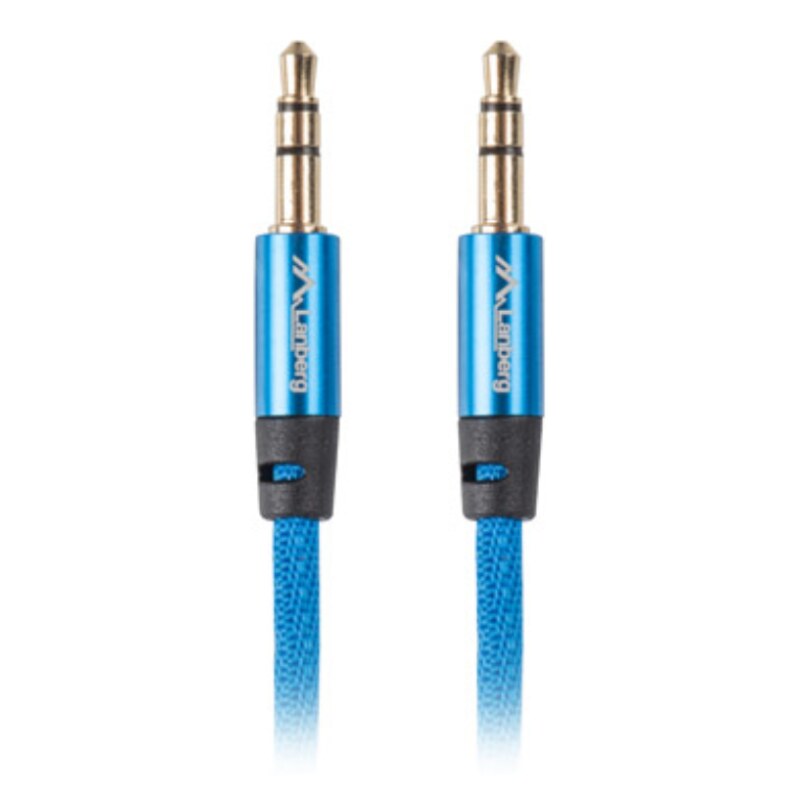 Lanberg CA-MJMJ-10CU-0010-BL cable de audio 1 m 3,5mm Azul