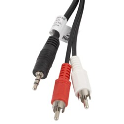 Lanberg CA-MJRC-10CC-0050-BK cable de audio 5 m 3,5mm 2 x RCA Negro