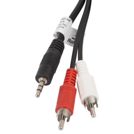 Lanberg CA-MJRC-10CC-0050-BK cable de audio 5 m 3,5mm 2 x RCA Negro