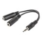 Lanberg AD-0024-BK cable de audio 0,1 m 3,5mm 2 x 3.5mm Negro