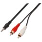 AISENS A128-0148 cable de audio 3 m 3,5mm 2 x RCA Negro