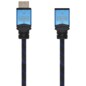 AISENS Cable HDMI V2.0 Prolongador Premium Alta Velocidad / HEC 4K@60Hz 18Gbps, A/M-A/H, Negro/Azul, 2.0m