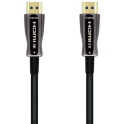 AISENS Cable HDMI V2.1 AOC Ultra Alta Velocidad / HEC 8k@60Hz 4k@120Hz 4:4:4 48Gbps, A/M-A/M, Negro, 50m