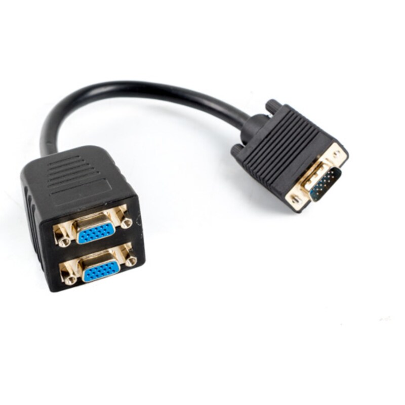 Lanberg AD-0020-BK cable VGA 0,2 m VGA (D-Sub) 2 x VGA (D-Sub) Negro