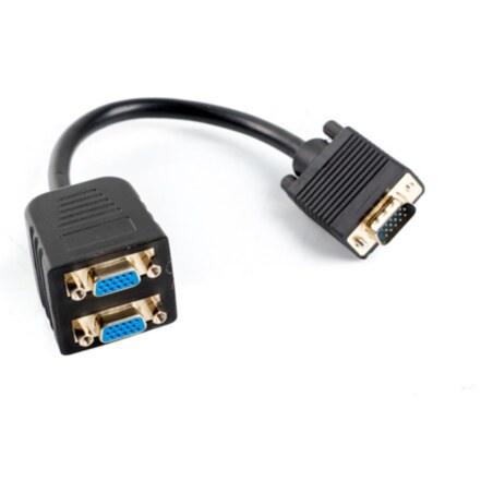 Lanberg AD-0020-BK cable VGA 0,2 m VGA (D-Sub) 2 x VGA (D-Sub) Negro