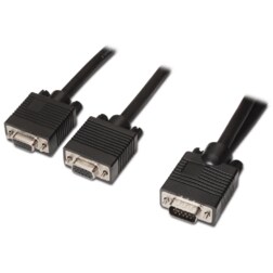AISENS A113-0081 cable VGA 0,45 m VGA (D-Sub) 2 x VGA (D-Sub) Negro
