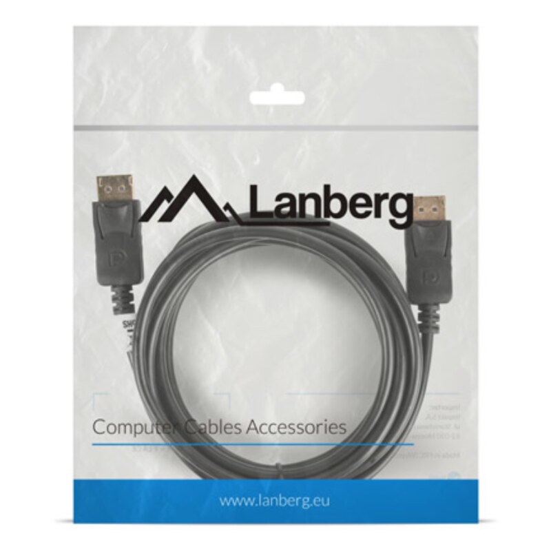 Lanberg CA-DPDP-10CC-0030-BK cable DisplayPort 3 m Negro