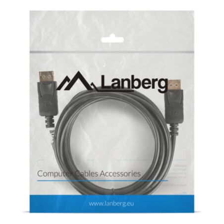 Lanberg CA-DPDP-10CC-0030-BK cable DisplayPort 3 m Negro
