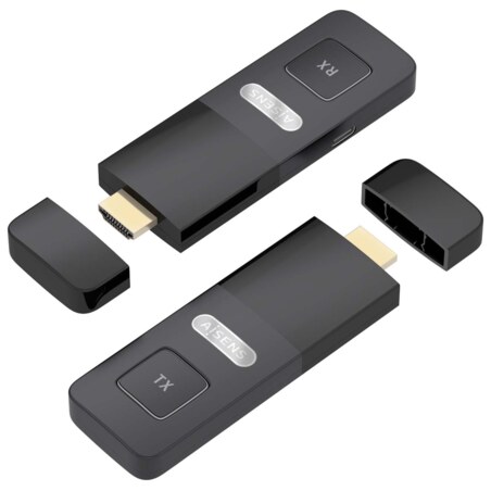 AISENS ASWL-H2K30M001-BK extensor audio/video Transmisor y receptor de señales AV