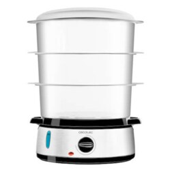 Cecotec Vapovita 3000 Inox vaporizador Independiente 800 W Negro, Acero inoxidable, Transparente