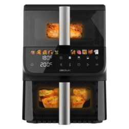 Cecotec Cecofry DuoLevel 10000 DuoSize Window Doble 10 L Independiente 2000 W Freidora de aire caliente Negro