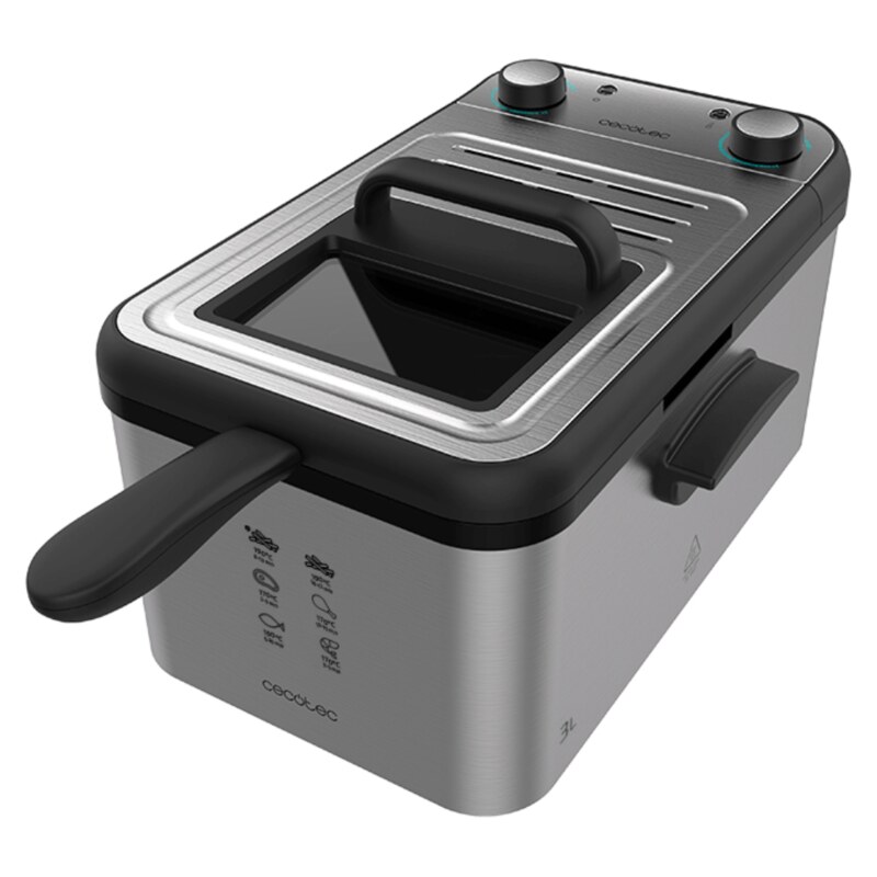 Cecotec CleanFry Infinity 3000 Sencillo 3 L Independiente 2400 W Freidora Acero inoxidable