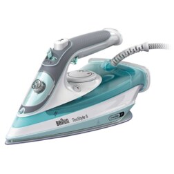 Braun TexStyle 3 SI 5017 GR Plancha a vapor Suela de cerámica 2700 W Gris, Turquesa, Blanco