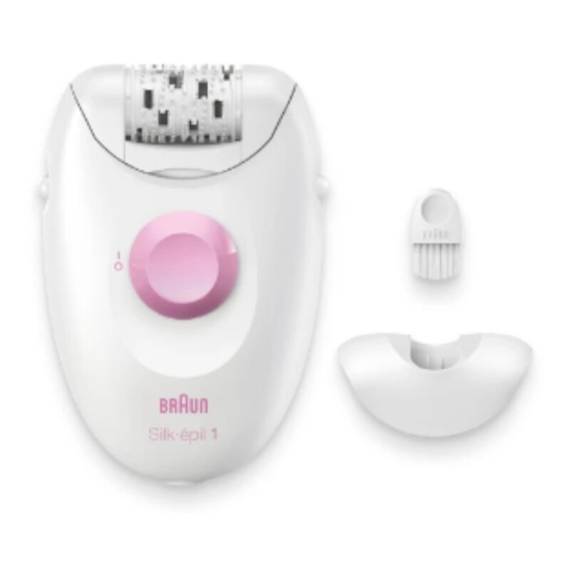 Braun Silk-épil 1 1-010 depiladora 20 pinzas Rosa, Blanco