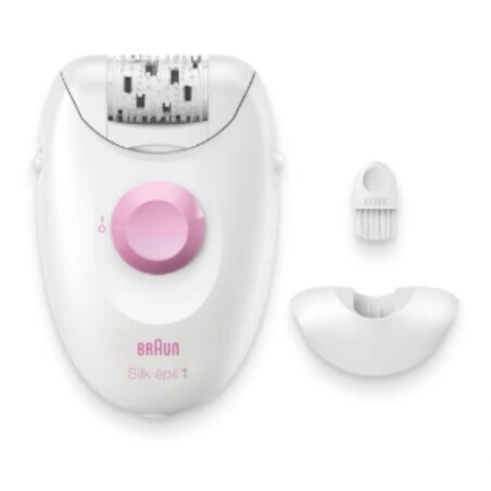 Braun Silk-épil 1 1-010 depiladora 20 pinzas Rosa, Blanco
