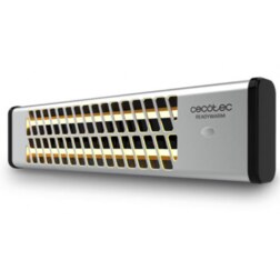 Cecotec 05323 calefactor eléctrico Interior Negro, Acero inoxidable 1200 W Calefactor eléctrico de cuarzo