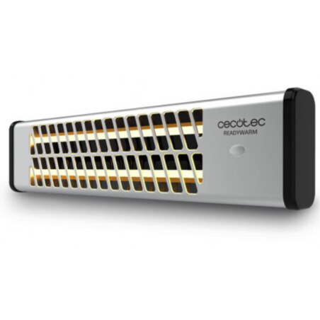 Cecotec 05323 calefactor eléctrico Interior Negro, Acero inoxidable 1200 W Calefactor eléctrico de cuarzo