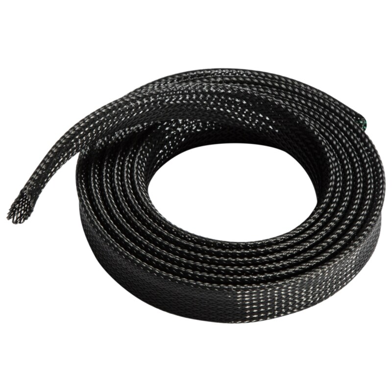 AISENS Organizador de cable poliéster 20mm, Negro, 1.0m