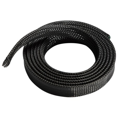 AISENS Organizador de cable poliéster 20mm, Negro, 1.0m