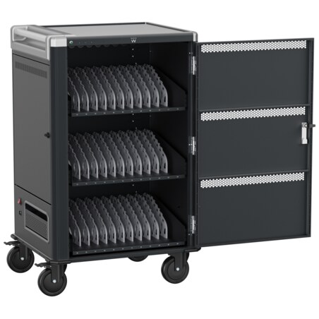 Ewent EW1701 carrito y armario de dispositivo portátil Armario de gestión y carga para dispositivos portátiles Negro, Gris