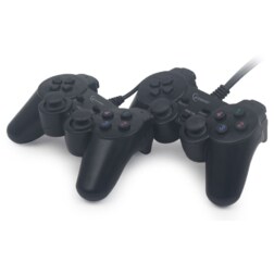 Gembird JPD-UDV2-01 mando y volante Negro USB 2.0 Gamepad Analógico/Digital PC