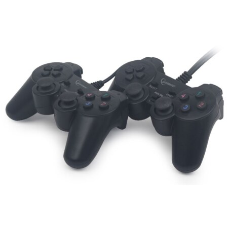 Gembird JPD-UDV2-01 mando y volante Negro USB 2.0 Gamepad Analógico/Digital PC
